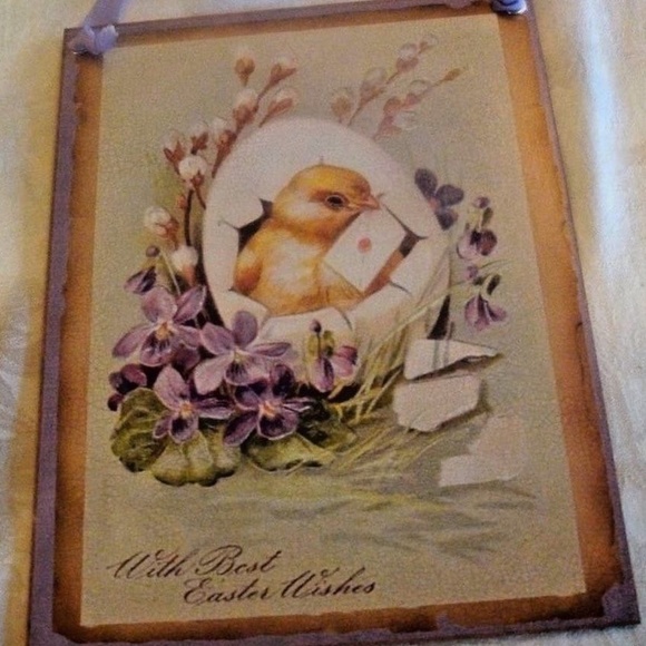 Easter Vintage  Reproduction Postcard Print Hanging Plaque New *CHOICE * - Picture 5 of 7